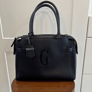 Black Guess Leather Satchel Handbag